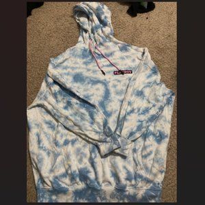 PLAYBOY Blue & White TieDye Pullover Hoodie